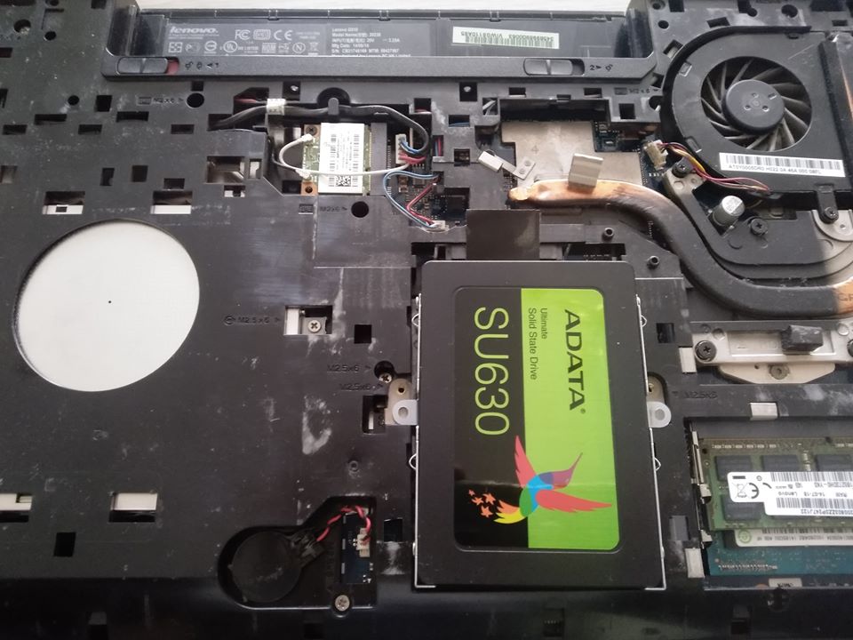 Montaż dysku SSD w Lenovo G510