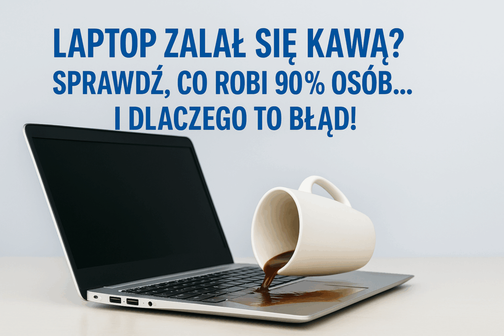 na laptopa została wylana kawa